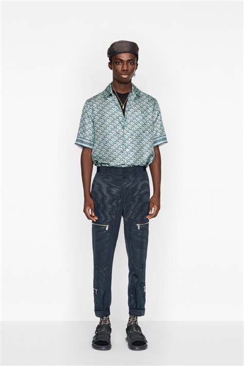 Dior Oblique Pixel Hawaiian Shirt Multicolor Silk Twill